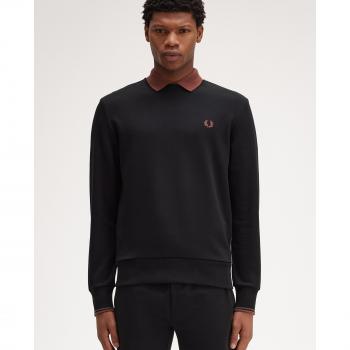 Camiseta Deportiva Fred Perry Negativa, Cuello Redondo, Logo Embosonado