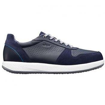 Joya Sven Men's Wide Fit Dark Blue Leather Sneakers