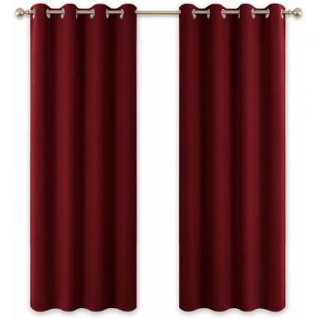 PONY DANCE Red Blackout Curtains