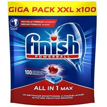Finish Powerball Scentless All In One Max Dishwasher Tablets 100 Count