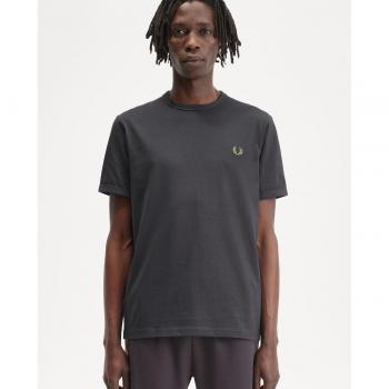 Fred Perry Men's Ringer T-Shirt in Gray