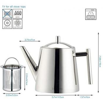 Easyworkz 1500ml Stainless Steel Black Tea Strainer