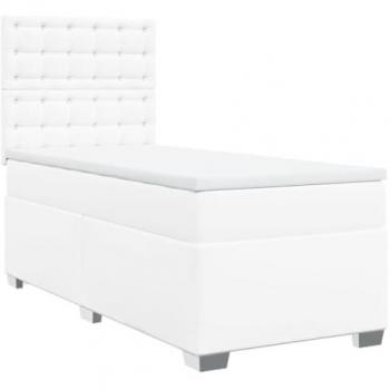 Matelas et sommier à lattes 100x200 cm, finition similicuir – vidaXL