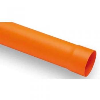 Tuyau PVC orange 100 mm longueur 1 mètre