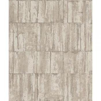 Rasch Vliestapete, Metalloptik, Industrial, beige
