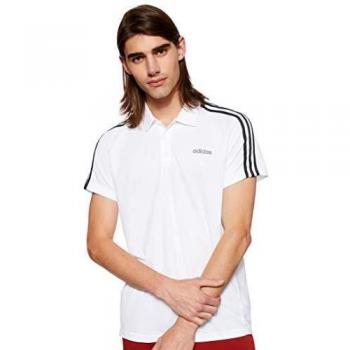 Adidas M D2M CLA 3S PO Chemise Polo Homme, White/Black, FR (Taille Fabricant : M)