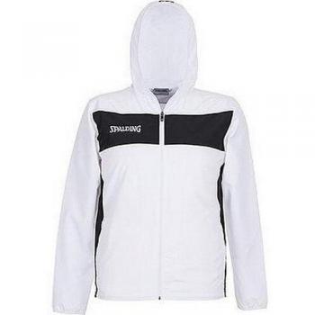 Spalding Herren Evolution II Woven Hoodie Kapuzenjacke weiß/Schwarz XL