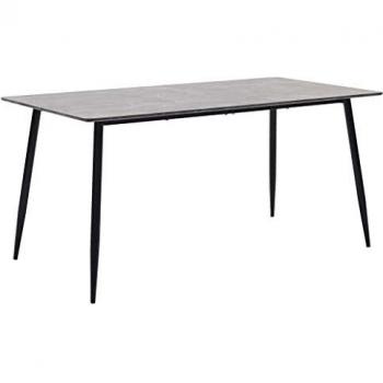 VidaXL Трапезна маса, сива, 140x70x75 cм, МДФ