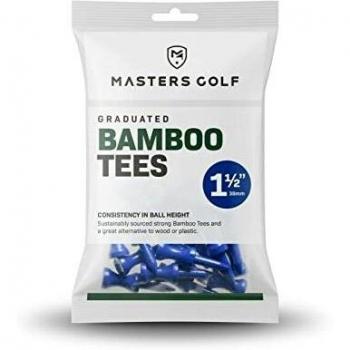 Masters Bamboo Graduated Golf Tees 1 1/2 Bag, 25 Blue Units