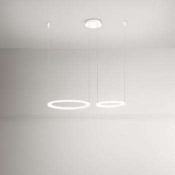 Colgante LED 99W Doble Edge, Blanco Mate de Perenz