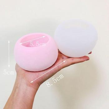 Round Silicone Mold for Cement Candle Cup