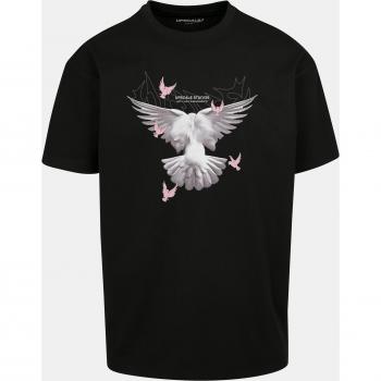 T‑shirt Noir Doves Oversized par Mister Tee