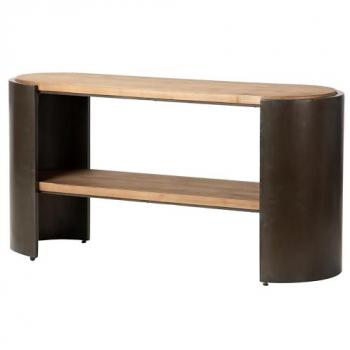 Consola de Madera y Metal 119x38x61 cm