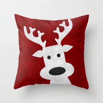 Holiday Reindeer Square Cushion Cover 45x45cm