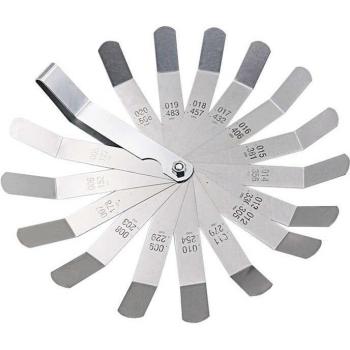 16 Blade Feeler Gauge Metric 0.127-0.508Mm 0.005-0.020 Inch Valve Offset