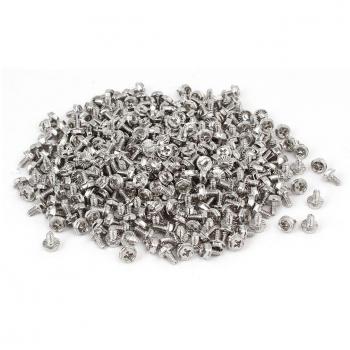 Sourcingmap 6#-32 Nickel Plated Hex Phillips Head Computer Case Screw 400pcs