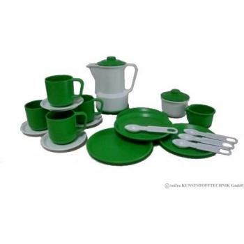 Weiß-Grüner Kaffeegarnitur Gitta für Puppen