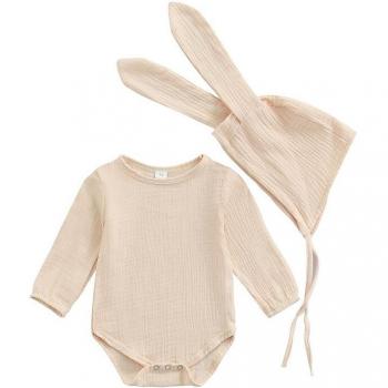 Ropa para Bebé Mono Conejo, Incluye Gorro con Orejas, Diseño de Manga Larga, Ideal para Otoño/Primavera, Edad Recomendada 3-24