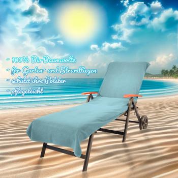 KiNZLER Liegenhandtuch, Frottier, 78 x 200 cm, aqua