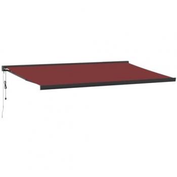 VidaXL Burgundy Automatic Retractable Awning 500x300 cm