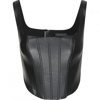Top Bustier in Similpelle Verde