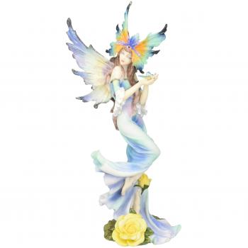 Full Colour Tea Rose Butterfly Sculpture