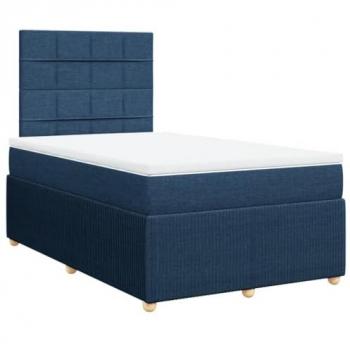 Cama con colchón de muelles azul 120x200 cm