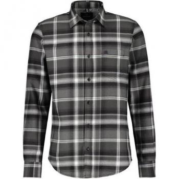 LERROS Herren-Karohemd 3XL N-Gr schwarz, Baumwolle, kariert, casual, regular fit, ohne Ausschnitt, mit Logo Stickerei