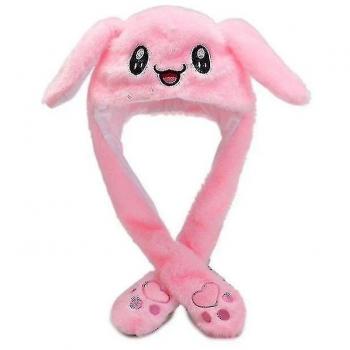 Gorra Rosa Conejo con Orejas Movibles