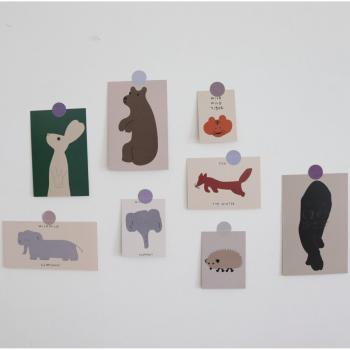 Set de Tarjetas de Animales de Dibujos Animados