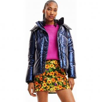Desigual, Jaqueta Metalizada Acolchoada Azul XXL