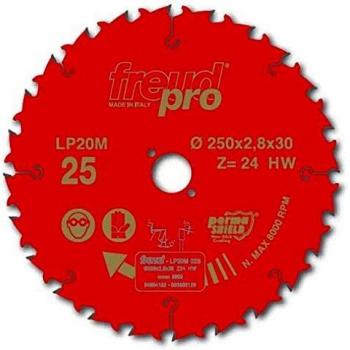 Freud Pro 25 TCT Circular Saw Blade 24T, 250 mm × 30 mm (LP20M)