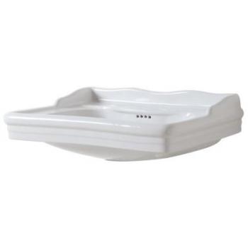 Lavabo Colonna Giunone 58x51 cm in Ceramica Bianca Azzurra