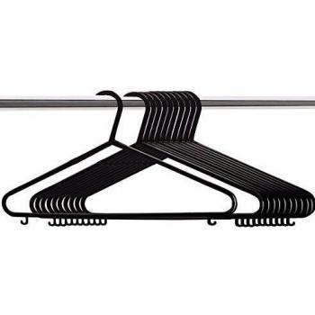 Black Plastic Coat Hangers (25PK)