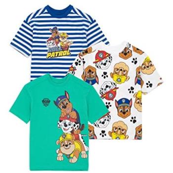 Paw Patrol 3‑Pack Short‑Sleeve T‑Shirt Bundle for Boys, Size 6‑7 Years (Multi‑Colour)
