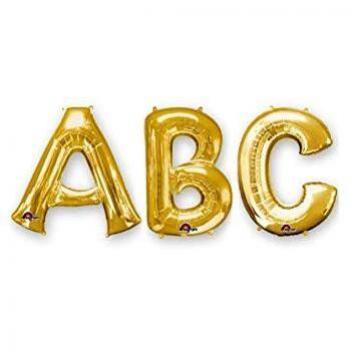 Buchstabe-Z Folienballon in Gold – Amscan Miniform A05, 5er Pack