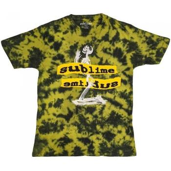 T-shirt unisex con scheletro in preghiera tie-dye