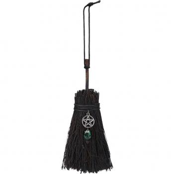Colgante de escoba de bruja para fiestas