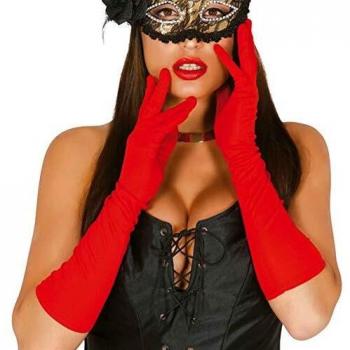 Guanti rossi 45 cm lunghi