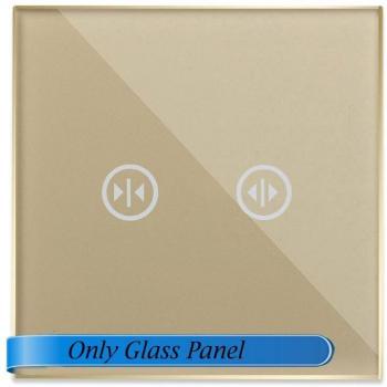 Panneau de verre 47*47mm pour rideau noir doré blanc