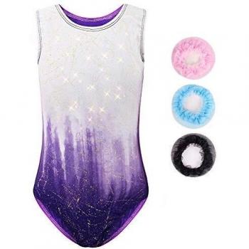 Sinoeem Long Sleeve Gradient Color Dance Leotard for Girls