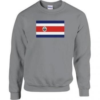 Classic Long Sleeve Tee – PixelForm Costa Rica Flag (Grey)