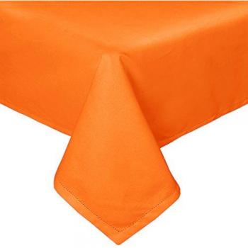Coton orange rectangle nappe pour table – 137 × 178 cm