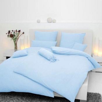 Janine Bettwäsche PIANO 0125 77, Soft-Seersucker, 2 teilig, mit Reißverschluss, 100% Baumwolle, uni Bettwäsche mit toller Struktur