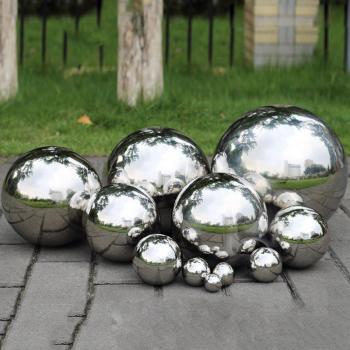 Glitzernde Edelstahl Kugel 304 Hohlball Garten Ornament 19mm-300mm