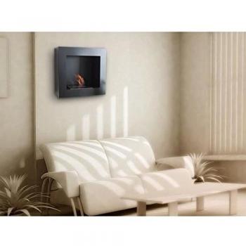 Chimenea de etanol negra con leños decorativos Purline BESTBIO AF-BB