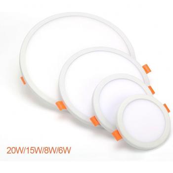 Thin Round LED Panel 6W 8W 15W 20W AV85-2650V White/Warm Indoor
