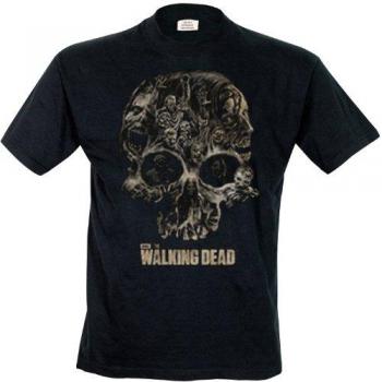 Men's Walking Dead Skull Graphic Top, XL, Black