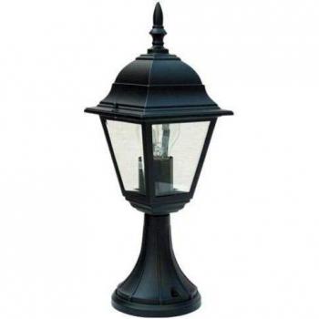 Farol de jardín sobremuro E27 60w color negro