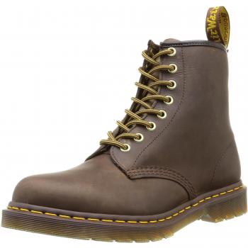 Dr. Martens Unisex 1460 Leather 22‑Eye Boot – Brown, Aztec Pattern, UK 8 / US 9